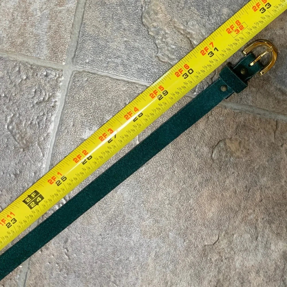 Green Suede Feel Skinny Belt - Picture 6 of 7